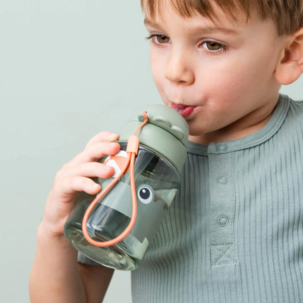 Botella con bombilla Playground verde 280ml