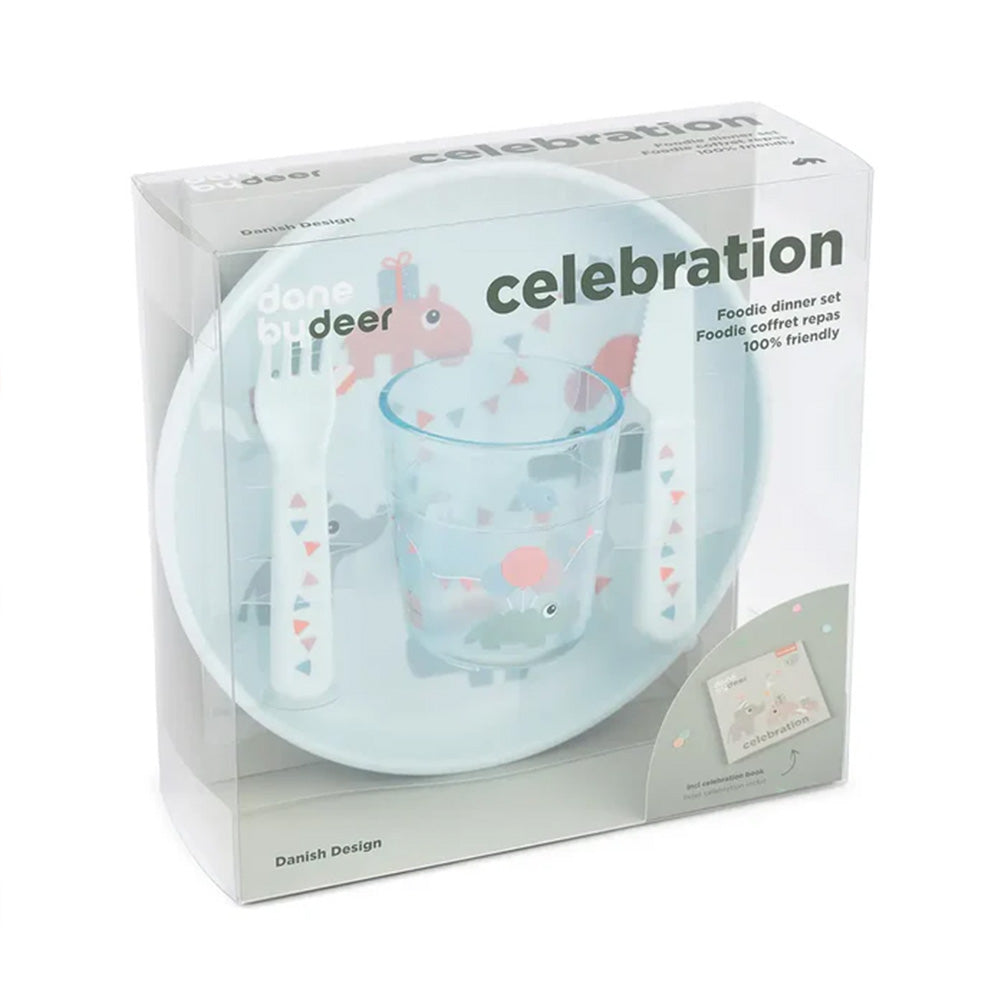 Set para comer Celebration azul
