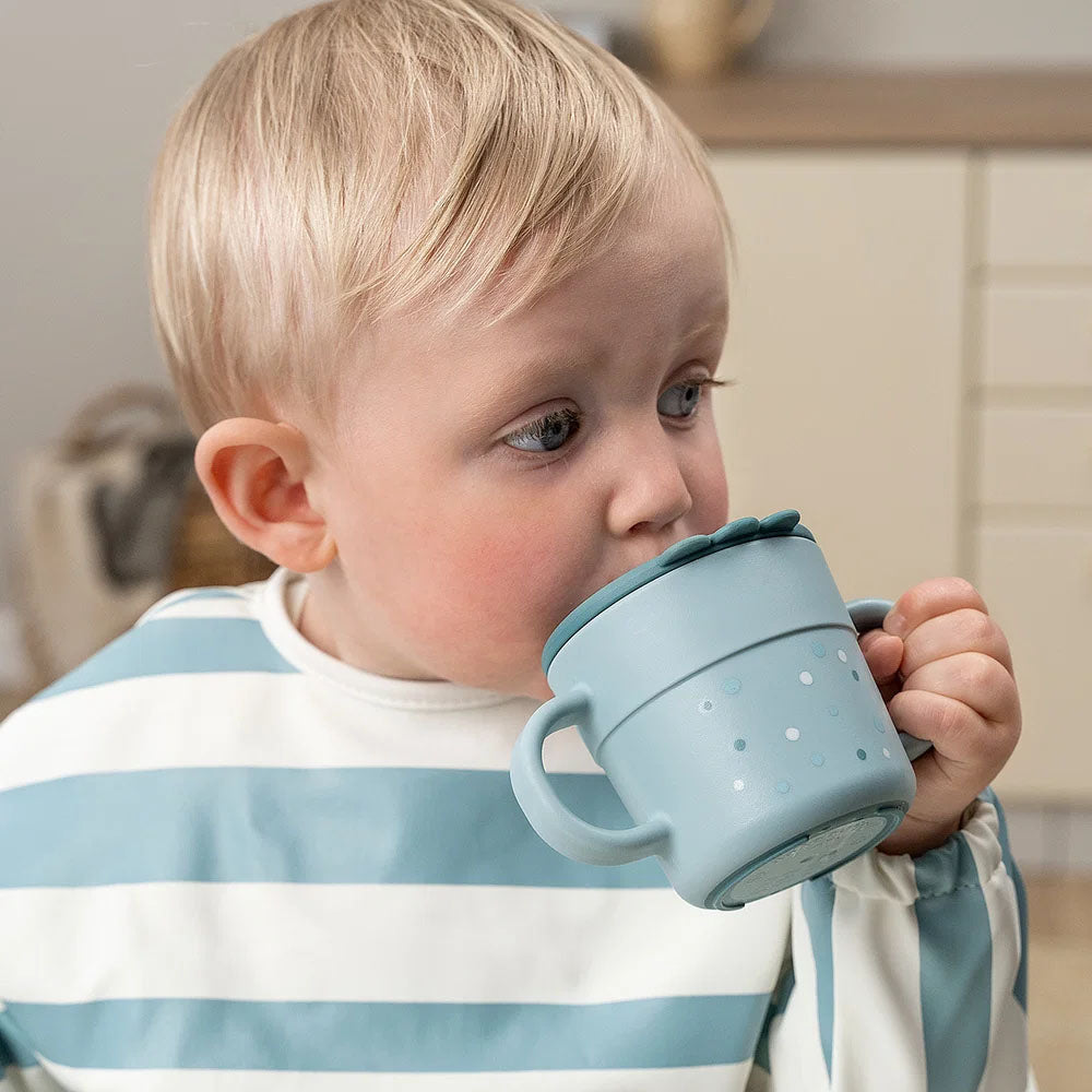 Vaso con boquilla Foodie Happy Dots azul