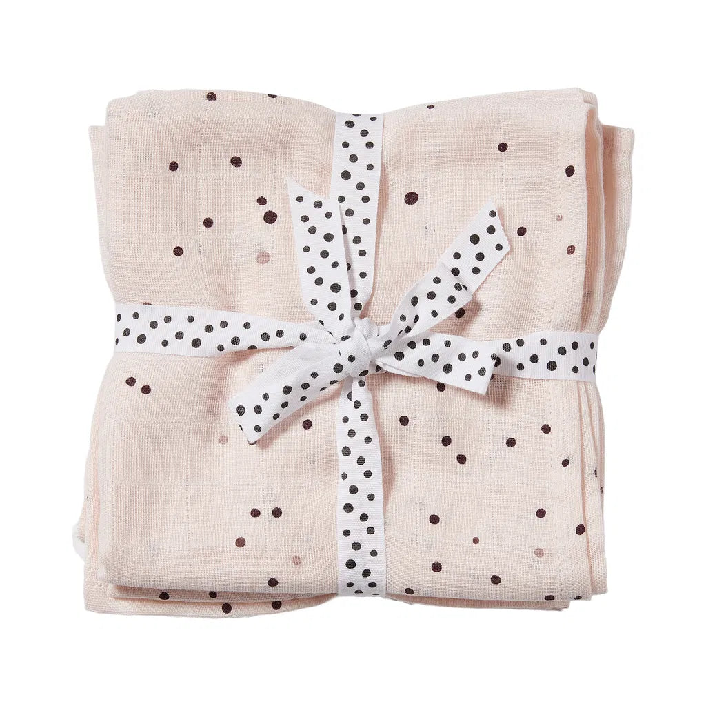 Set 2 muselinas Dreamy Dots rosa