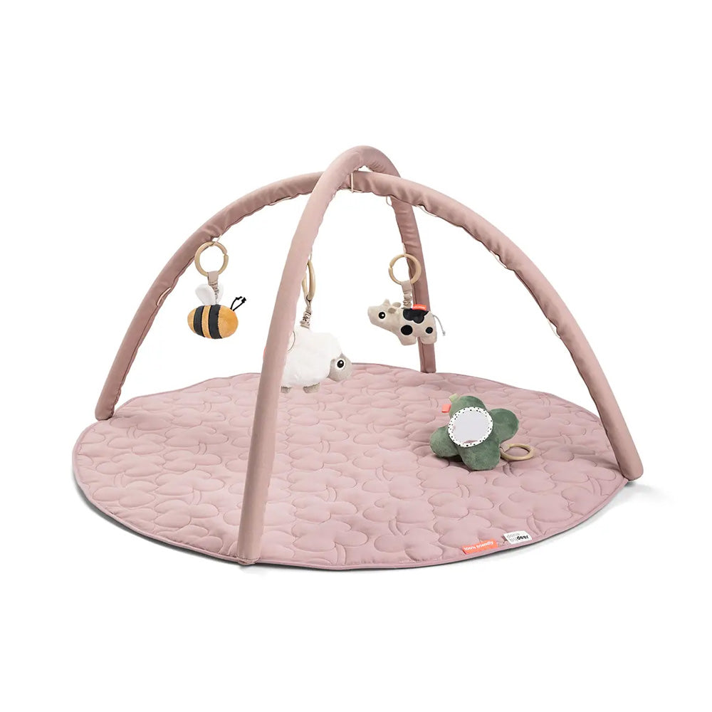 Manta de juego de actividades Tiny Farm rosa