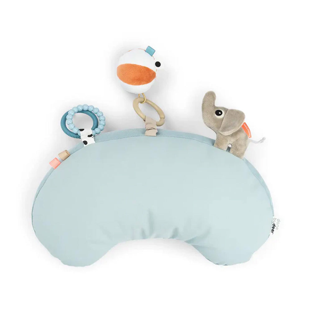 Almohada de actividades para el tiempo de juego boca abajo Playground azul