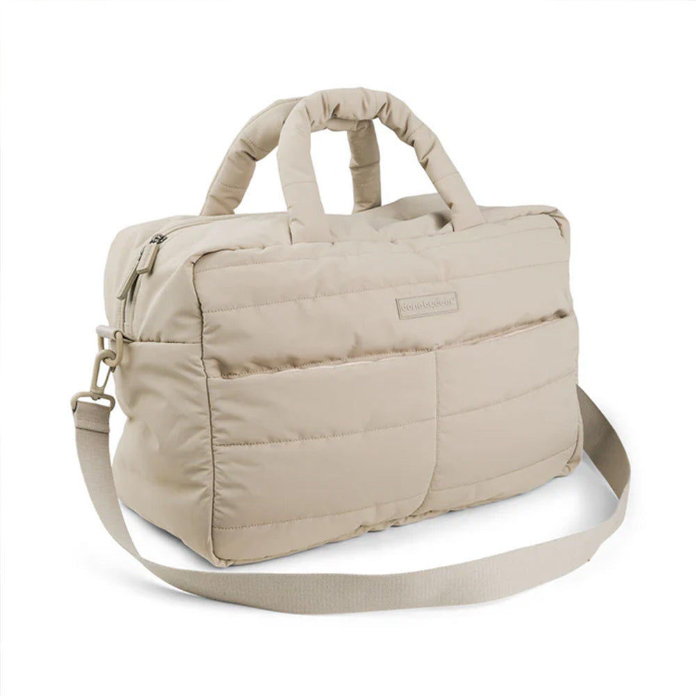 Bolso Maternal acolchado con mudador portatil arena