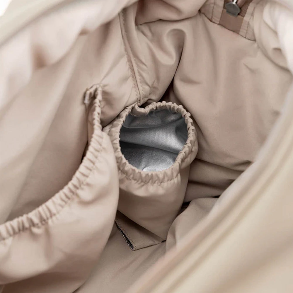 Bolso Maternal acolchado con mudador portatil arena