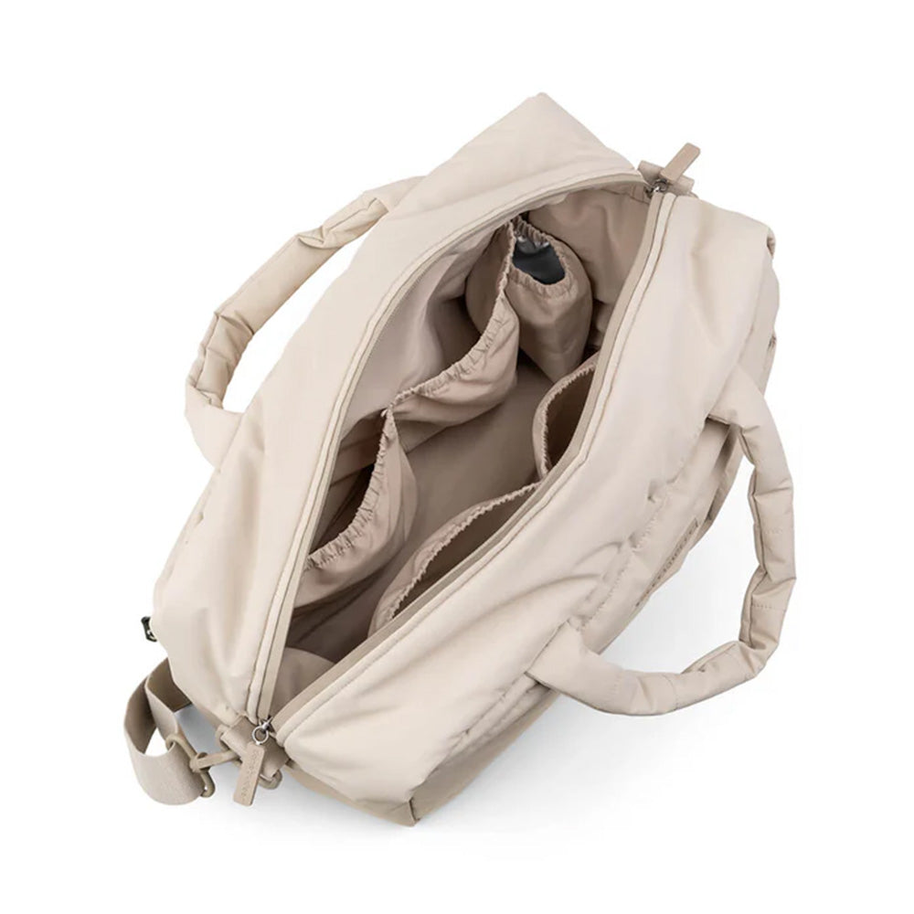 Bolso Maternal acolchado con mudador portatil arena