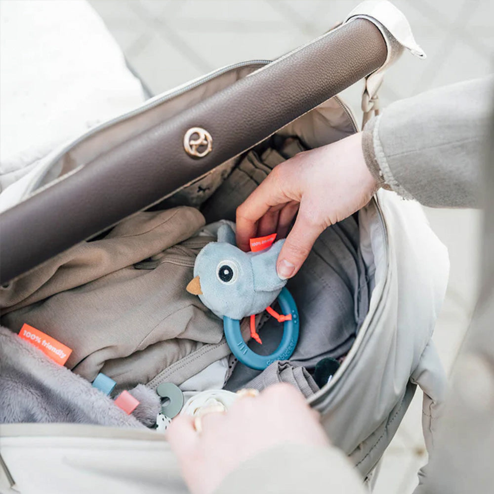 Bolso Maternal acolchado con mudador portatil arena