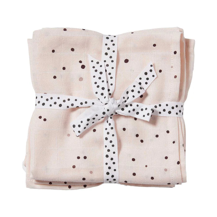 PacSet 2 muselinas pequeñas Dreamy Dots rosa