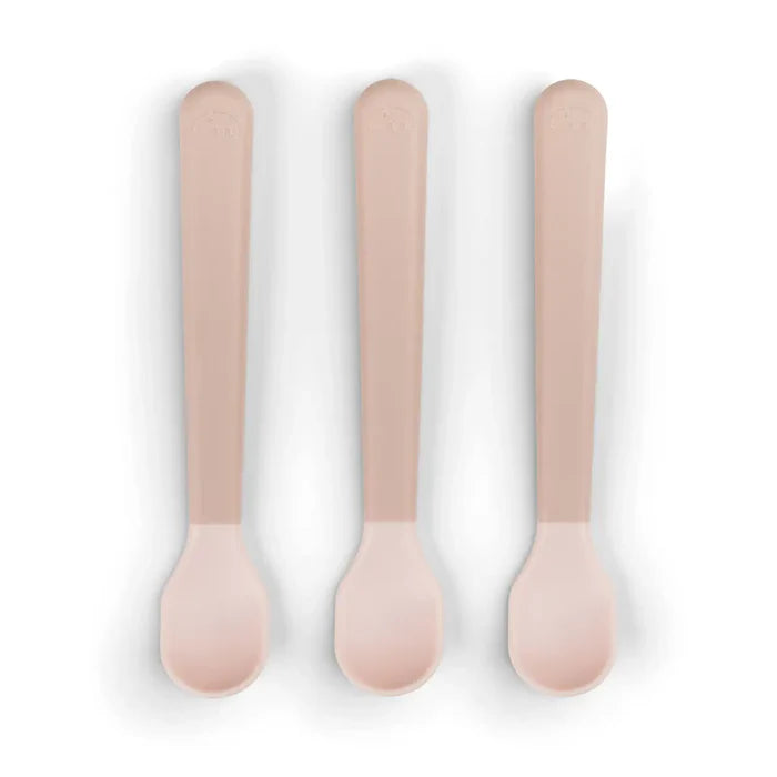 Set Foodie de 3 cucharas de fácil agarre para bebéss rosa