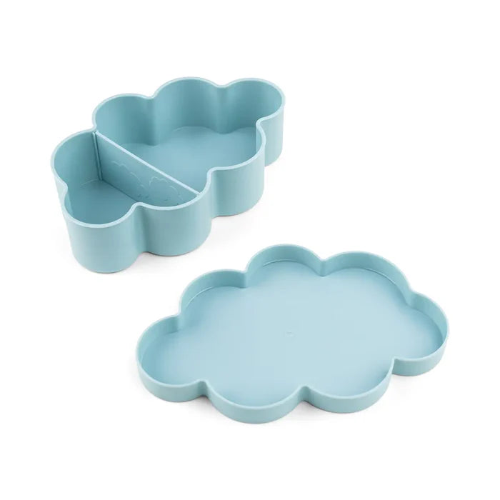 Set de caja para almuerzo y snack con botella con bombilla Playground azul