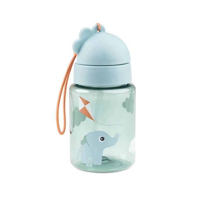 Set de caja para almuerzo y snack con botella con bombilla Playground azul