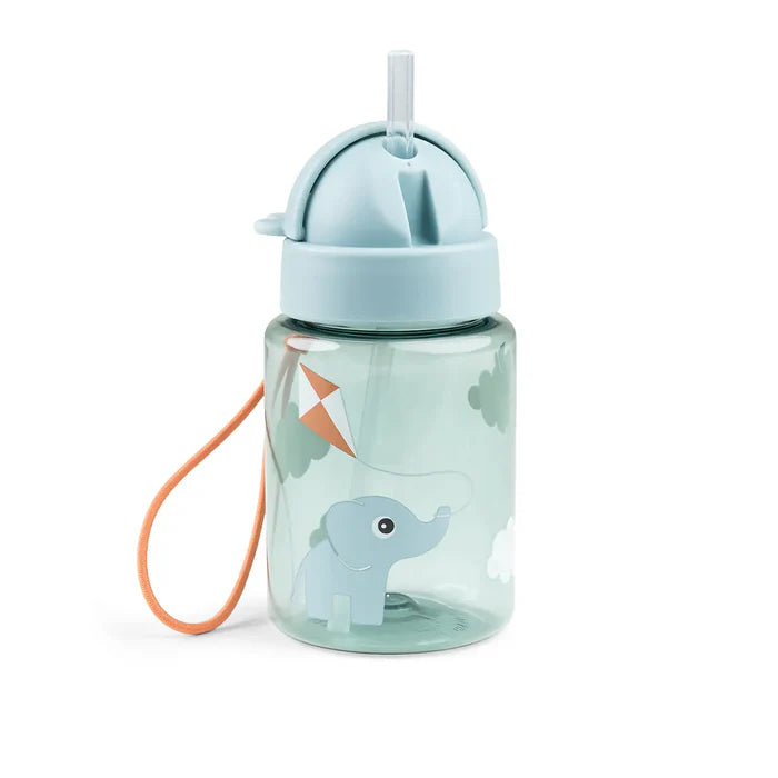 Set de caja para almuerzo y snack con botella con bombilla Playground azul
