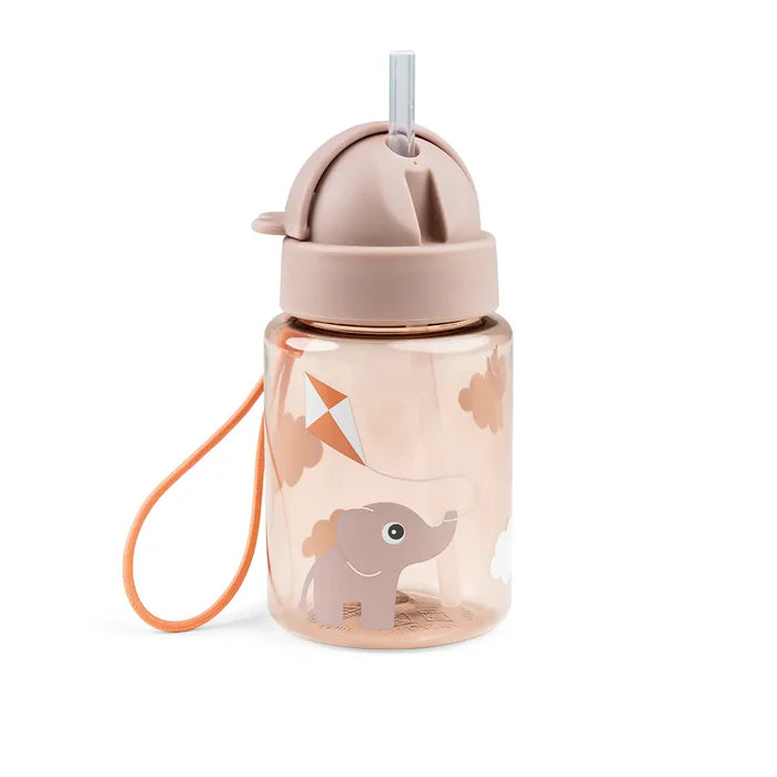 Set de caja para almuerzo y snack con botella con bombilla Playground rosa