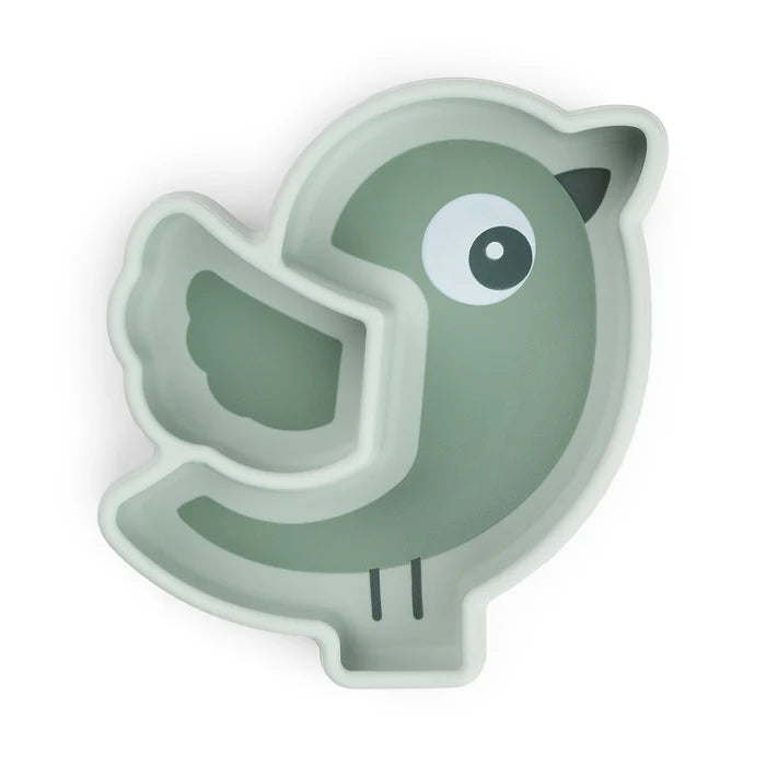 Plato Birdee para snack stick & stay verde