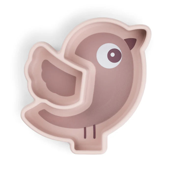 Plato Birdee para snack stick & stay rosa