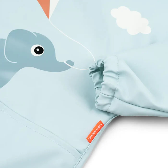 Babero grande con mangas y bolsillo Plauground azul 6-18 meses