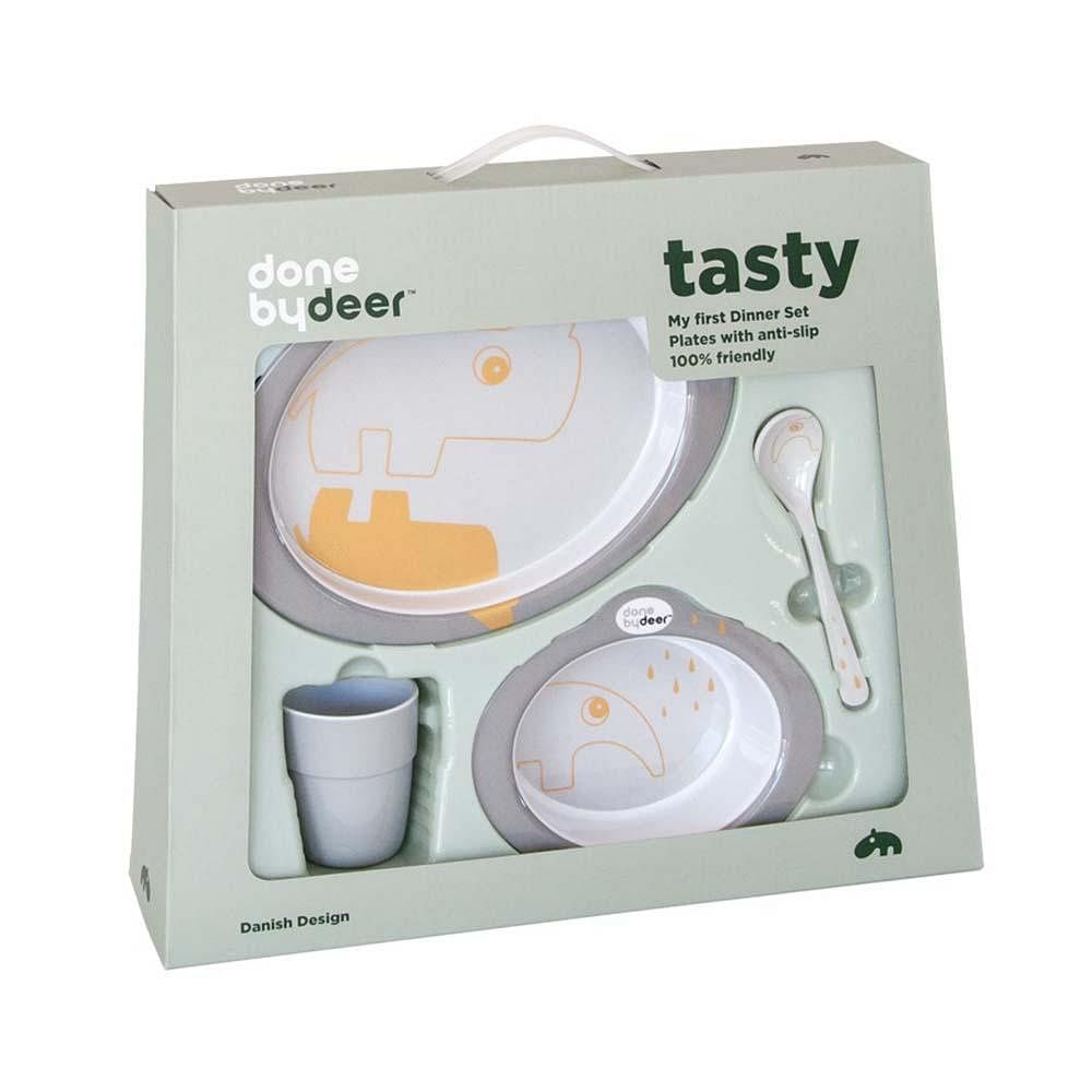 Set Vajilla de iniciación 4 piezas Gris Dorado