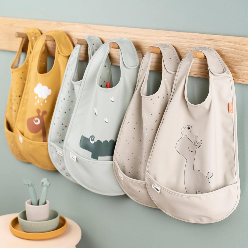 Set de 2 Baberos con velcro Ozzo rosa