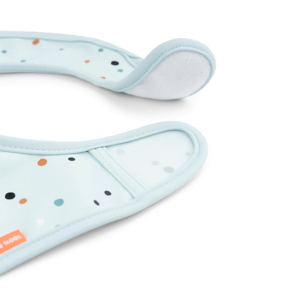 Set de 2 Baberos con velcro Elphee azul