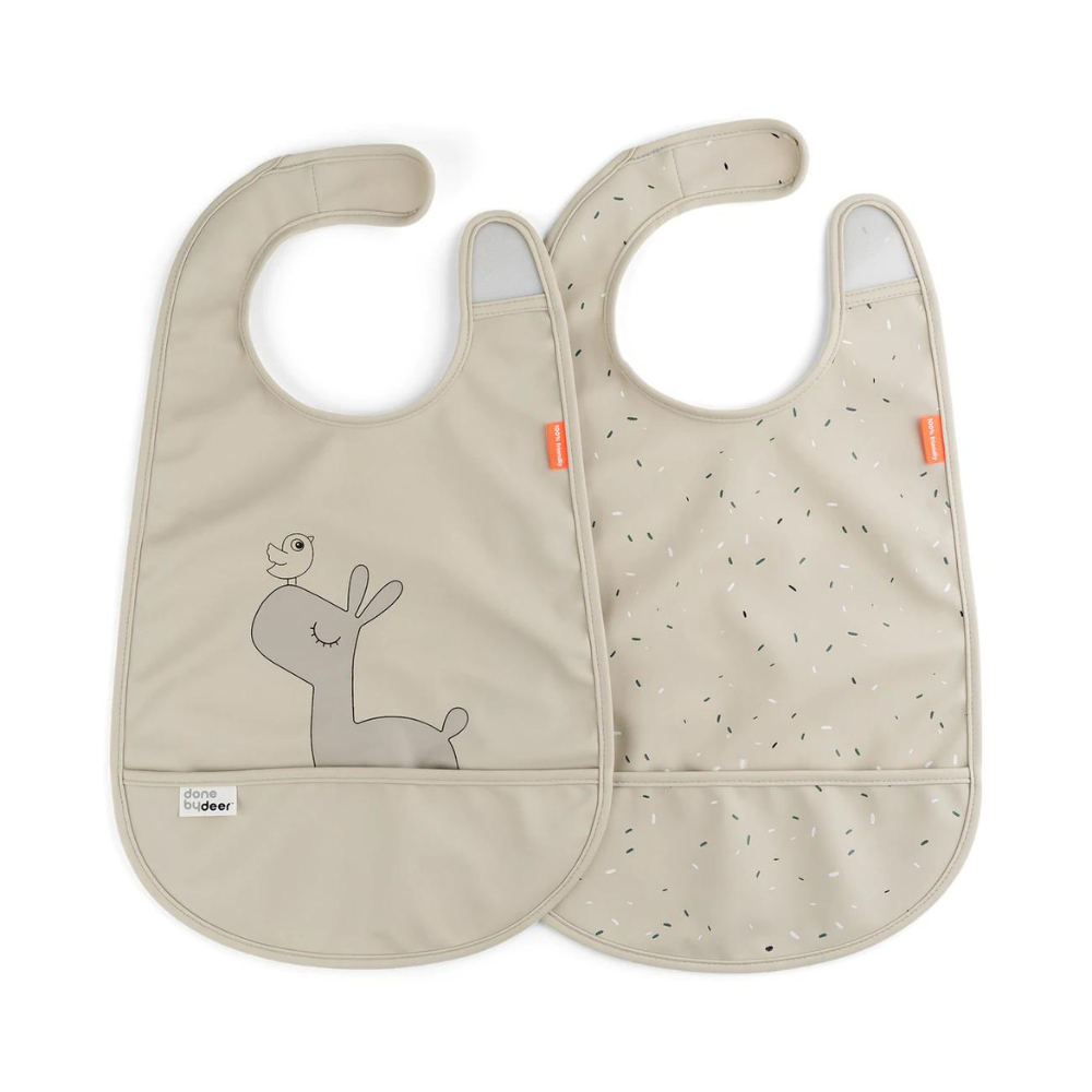 Set de 2 Baberos con velcro Lalee arena