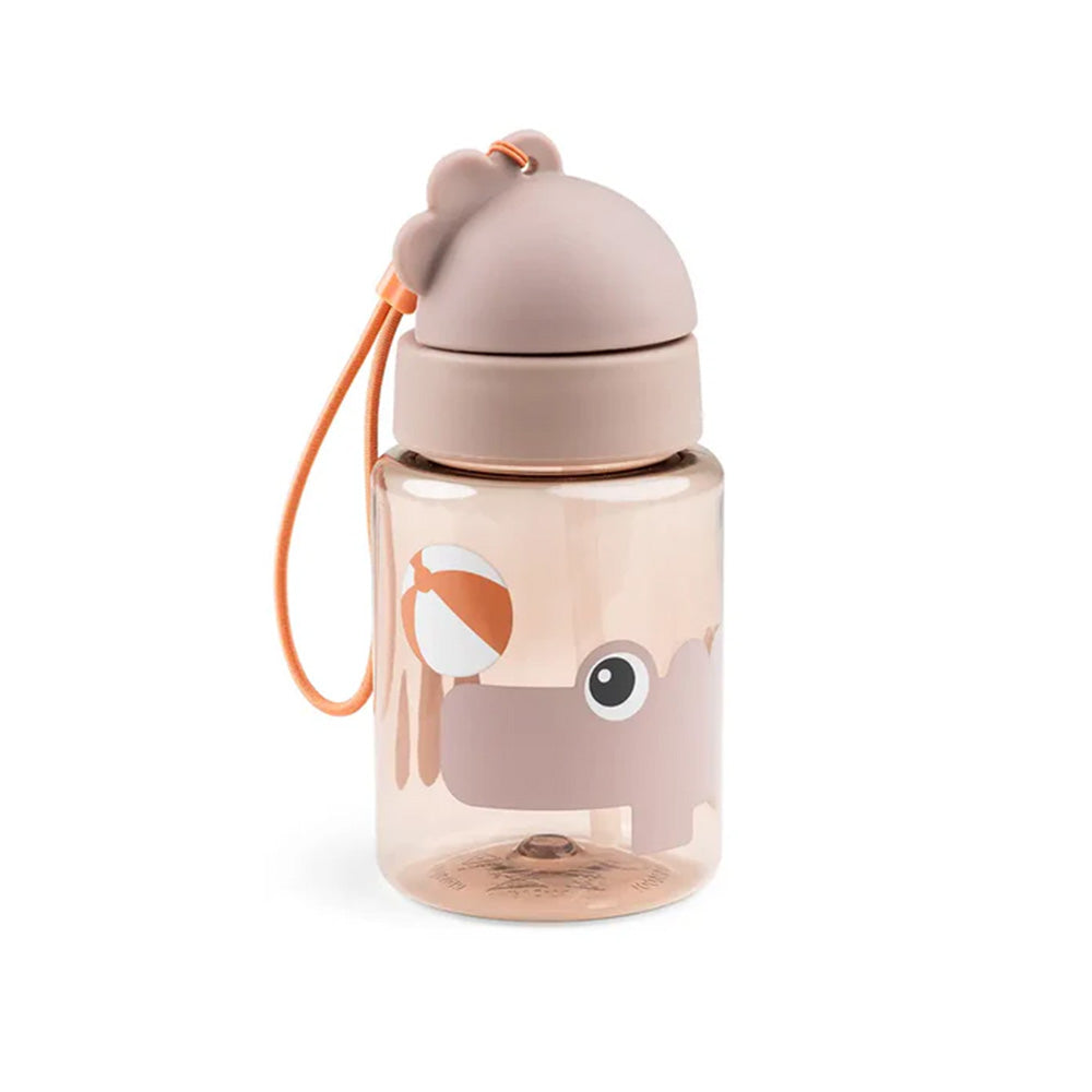 Botella con bombilla Playground rosa 280ml