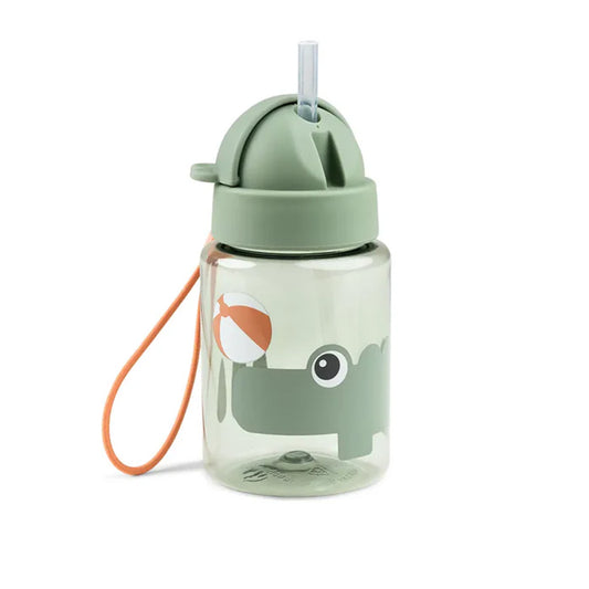 Botella con bombilla Playground verde 280ml