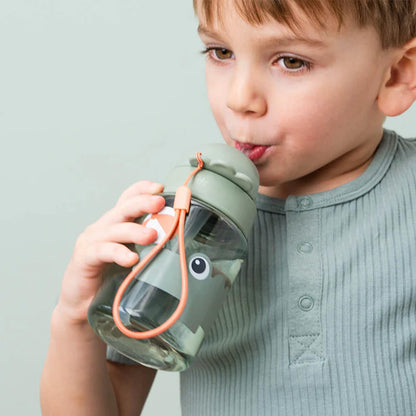 Botella con bombilla Playground verde 280ml