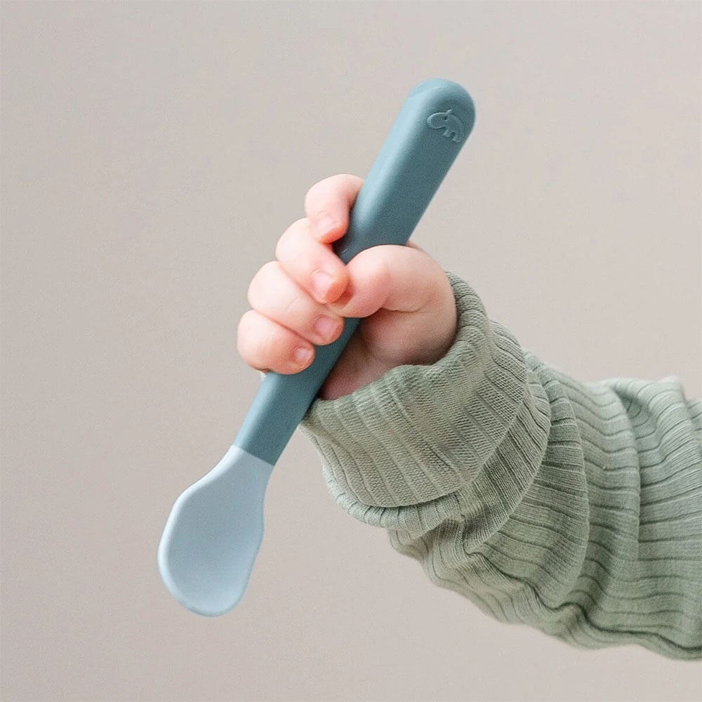 Set Foodie de 3 cucharas de fácil agarre para bebés rosa