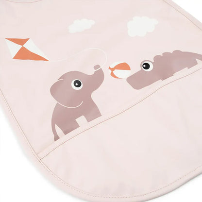 Babero con velcro Playground Rosa