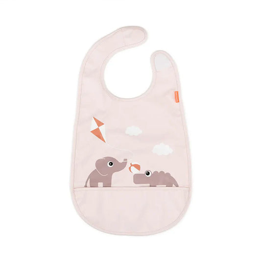 Babero con velcro Playground Rosa