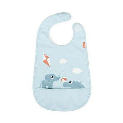 Babero con velcro Playground Azul