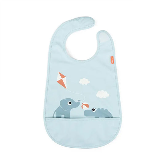 Babero con velcro Playground Azul