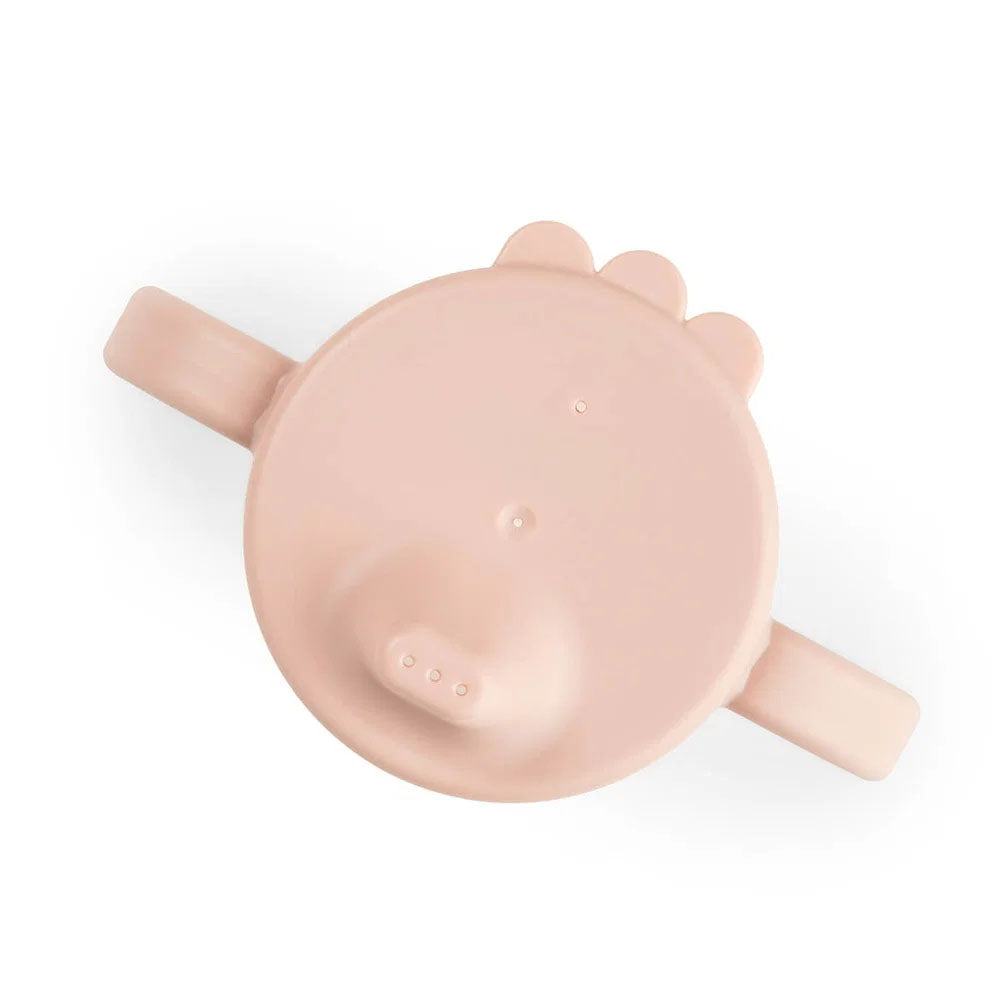 Vaso con boquilla de aprendizaje de 2 asas Tiny Farm rosa