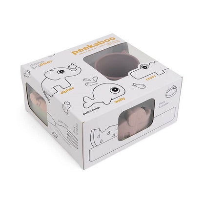 Set de comida Peekaboo Deer Friends rosa viejo