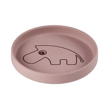 Plato de silicona Zebee rosa