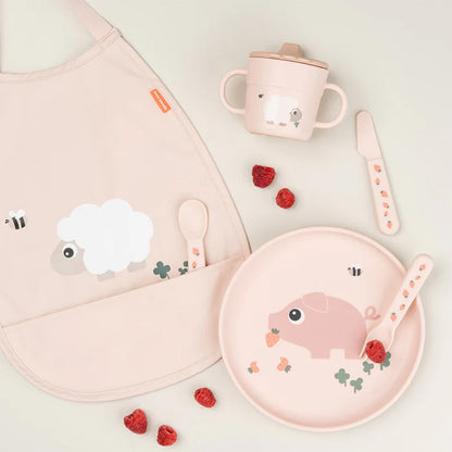Plato de comida Foodie Tiny Farm rosa