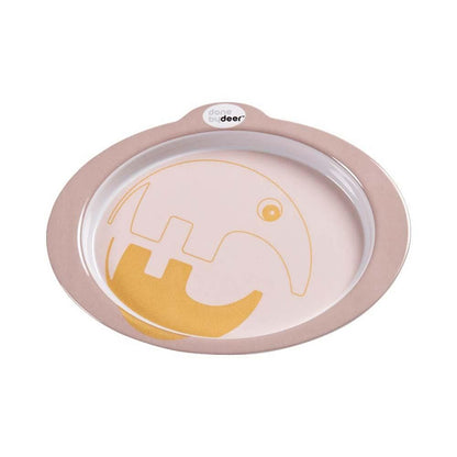 Plato antideslizante rosa dorado