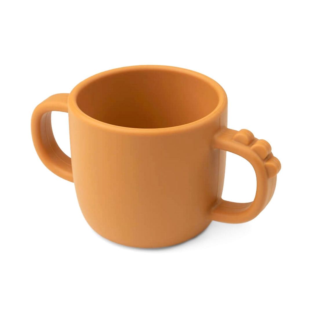 Taza con 2 asas Peekaboo Croco mostaza