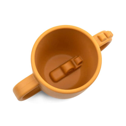 Taza con 2 asas Peekaboo Croco mostaza