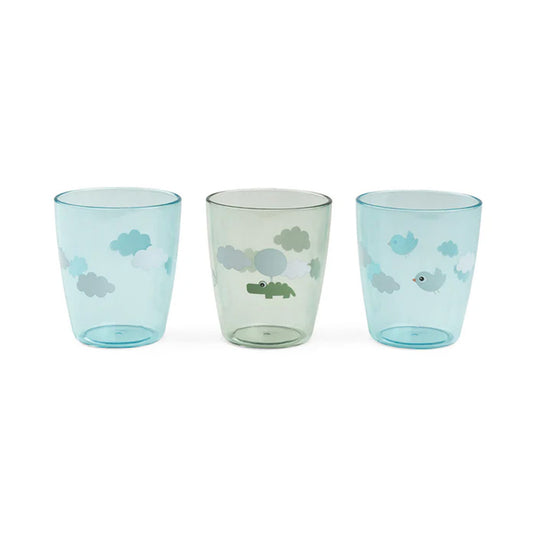 Set 3 mini vasos Yummy, Happy Clouds verde