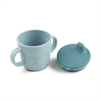 Vaso con boquilla Foodie Happy Dots azul