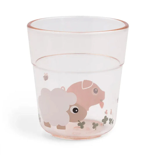 Vaso de vidrio Tiny Farm rosa