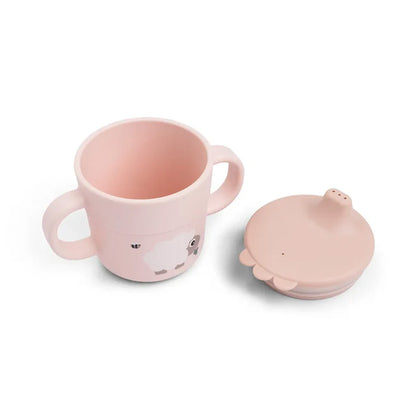 Vaso con boquilla Foodie Tiny Farm rosa