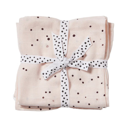Set 2 muselinas Dreamy Dots rosa