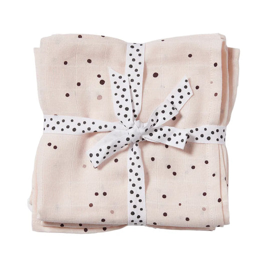 Set 2 muselinas Dreamy Dots rosa