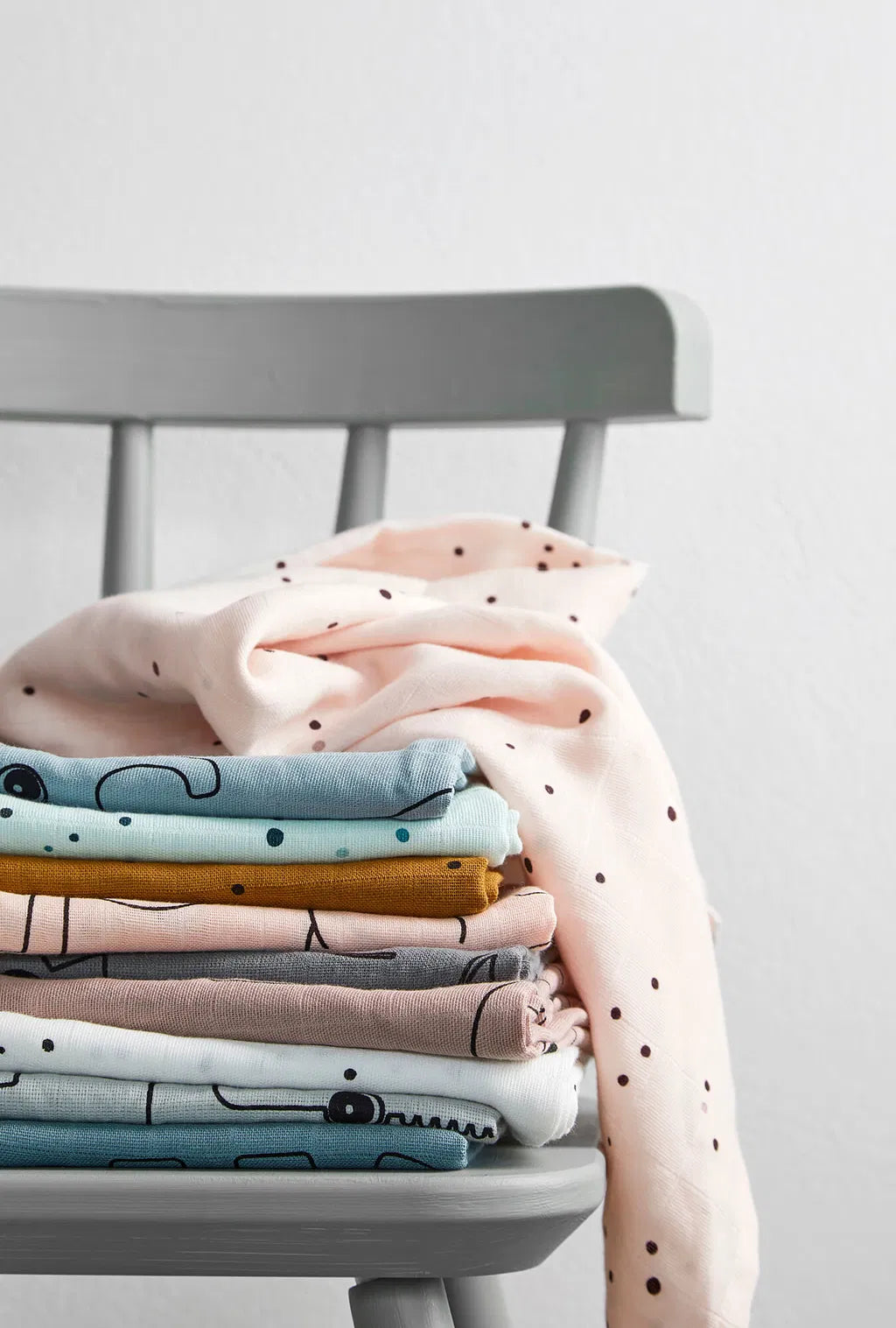 Set 2 muselinas Dreamy Dots rosa