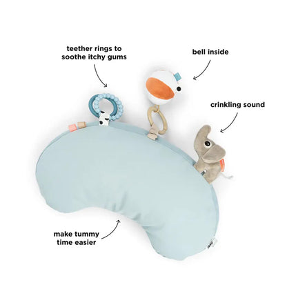 Almohada de actividades para el tiempo de juego boca abajo Playground azul