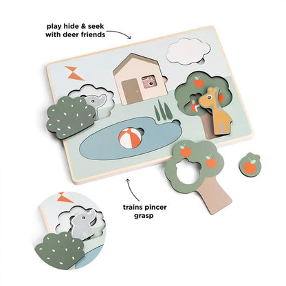 Rompecabezas en capas Deer Friends varios colores