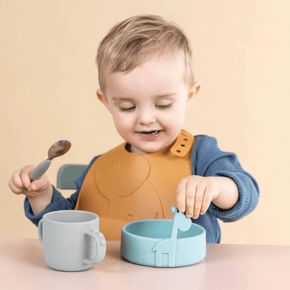 Taza con 2 asas Peekaboo Croco gris