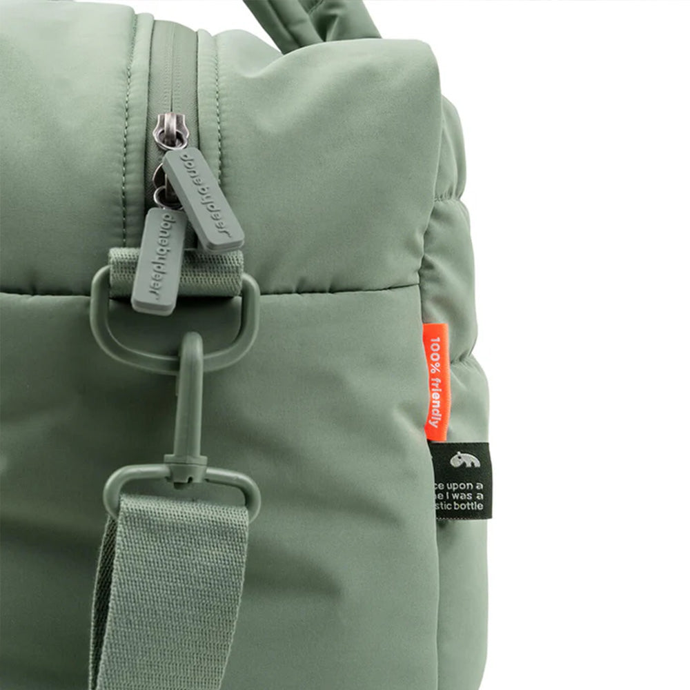 Bolso Maternal acolchado con mudador portatil verde