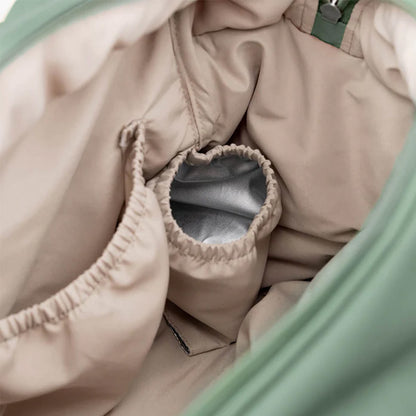 Bolso Maternal acolchado con mudador portatil verde